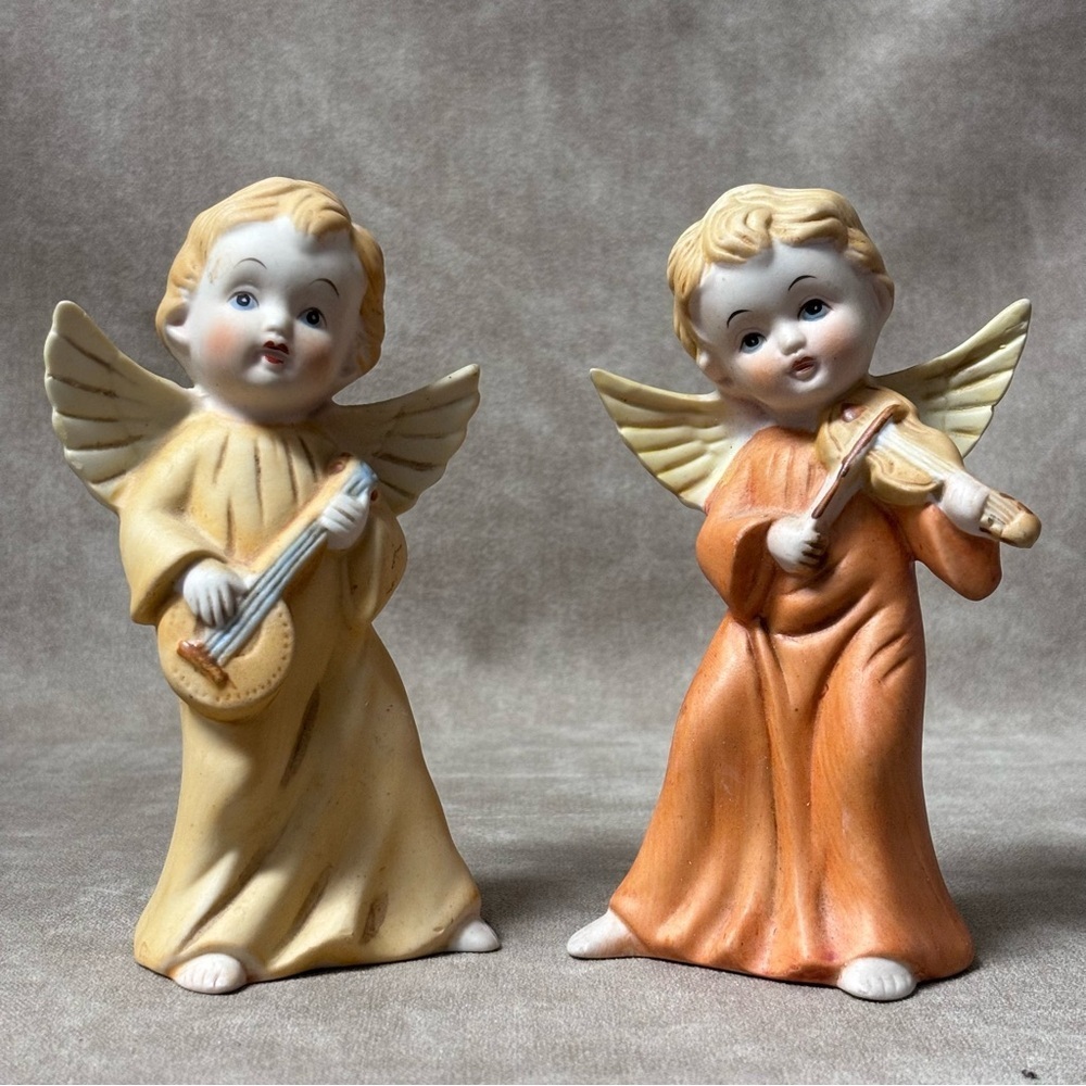 Vintage Christmas Homco
Ceramic Angel Figurines
Playing Instruments Set Of 2